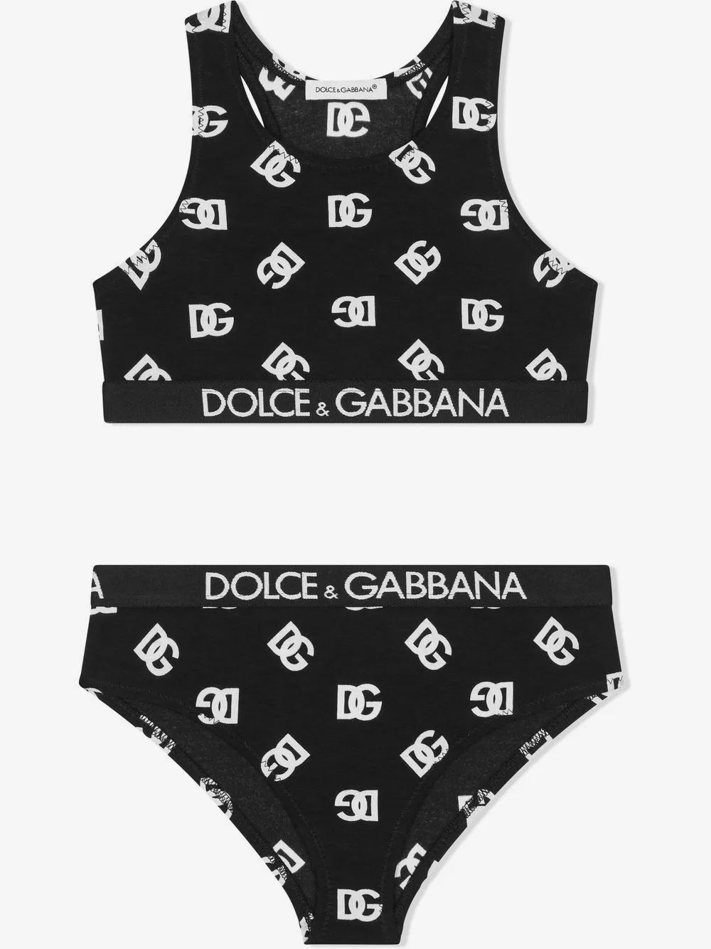 Dolce & Gabbana Kids DG 로고 언더웨어 세트