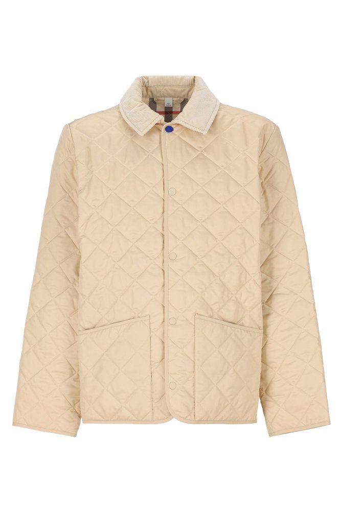 Burberry Kids 다이아몬드 퀼팅 프레스 스터드 자켓