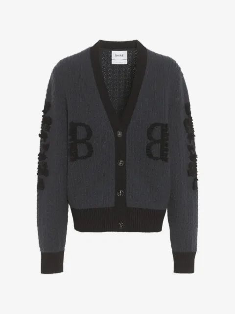 BARRIE B로고 캐시미어 가디건