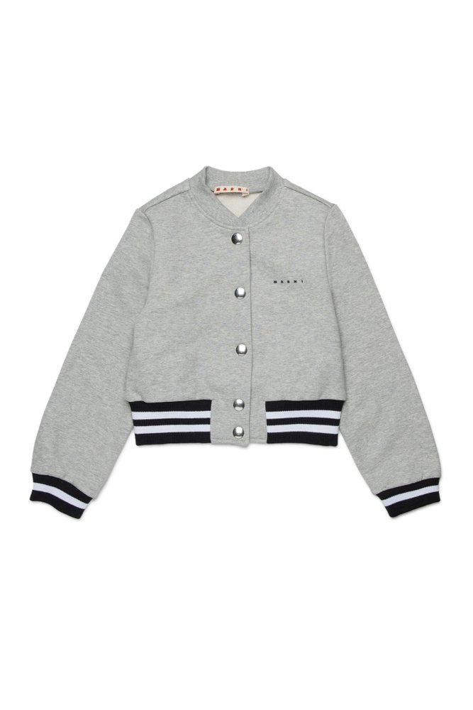 Marni Kids 로고 프린트 봄버 자켓
