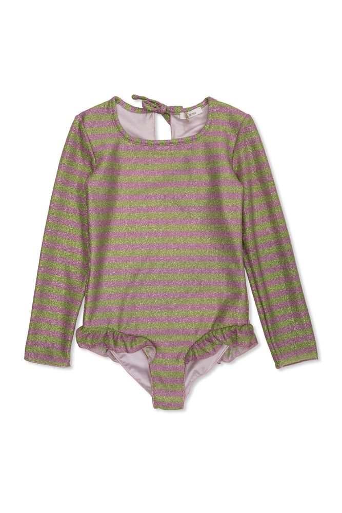 Oseree Kids 스트라이프 루렉스 원피스 수영복