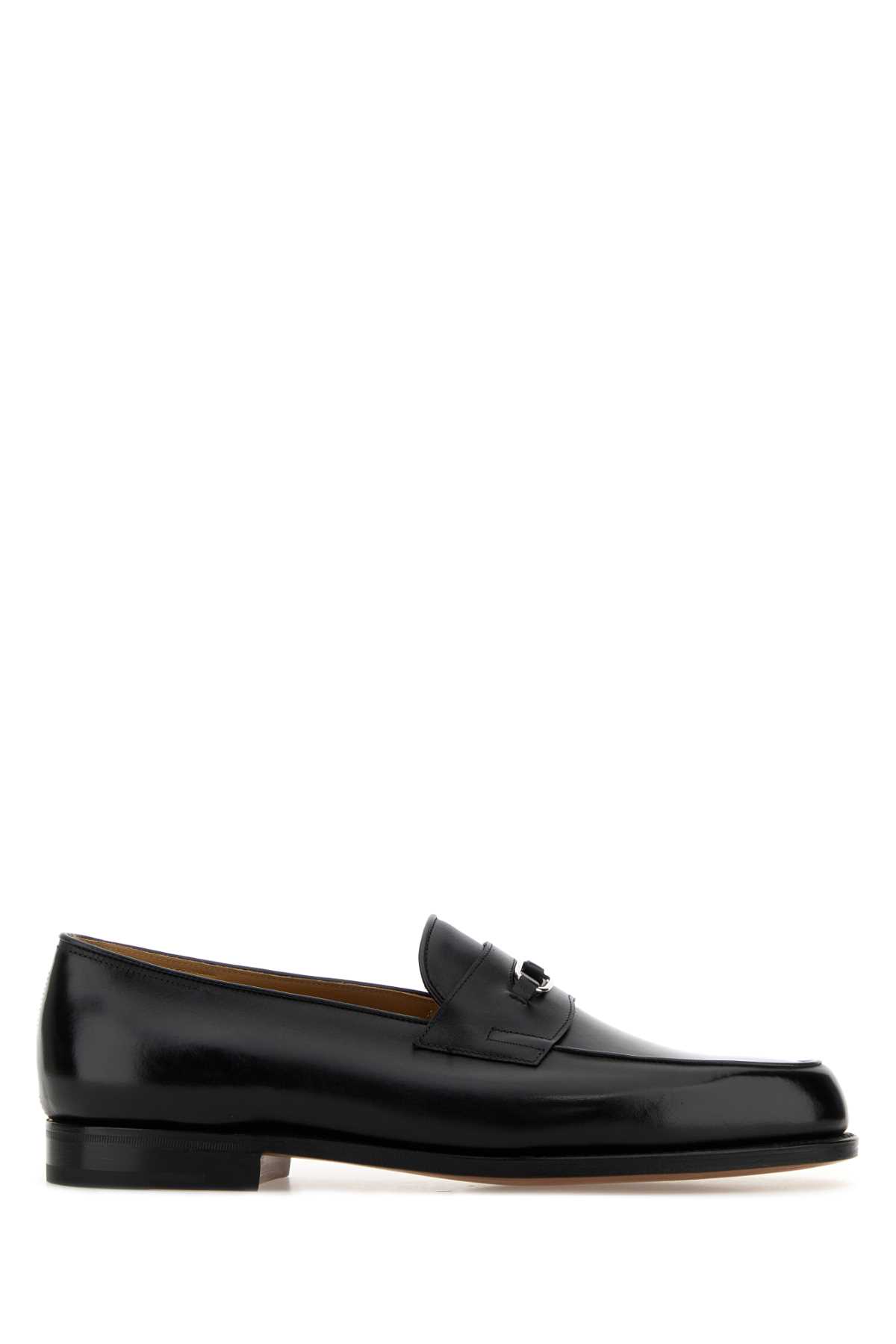 JOHN LOBB 블랙 가죽 로페즈 로퍼