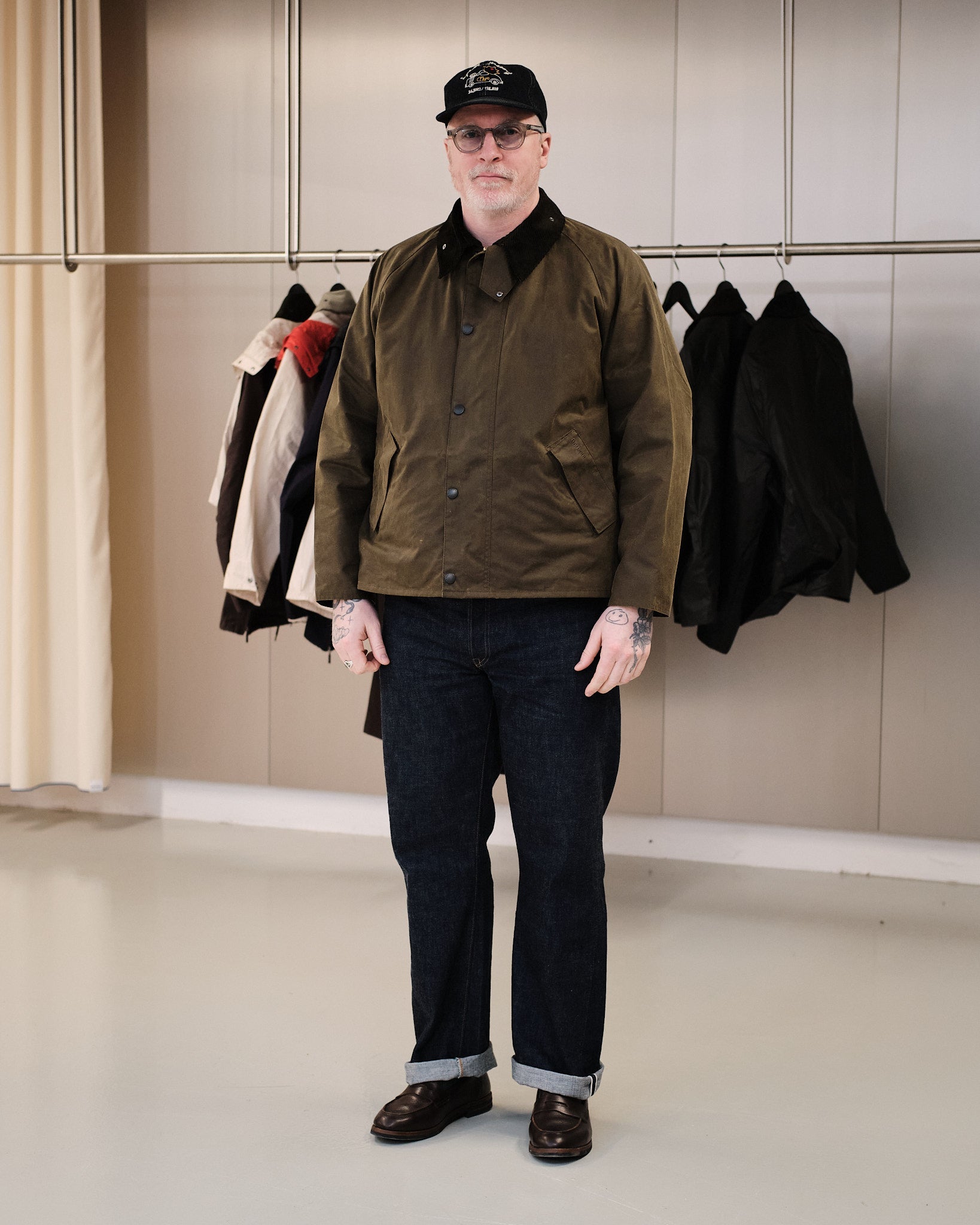 BARBOUR OS 트랜스포트 왁스 자켓 비치