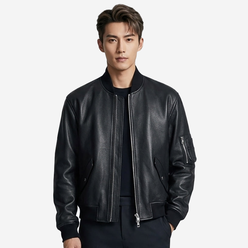 DOLCE & GABBANA 레더 봄버 자켓