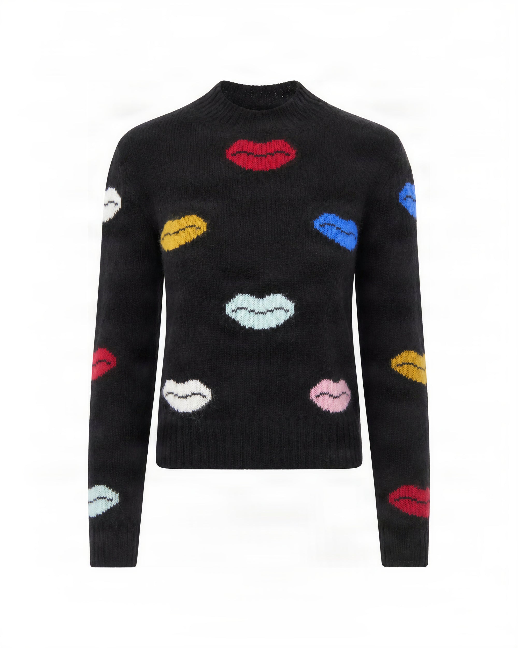 FIORUCCI 피오루치 립스 프린트 모크넥 스웨터