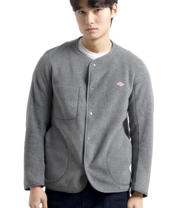 Danton 단톤 로고 패치 플리스 자켓 JD8939 000 DKGREY