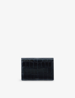 Smythson 마라 접이식 가죽 카드 케이스