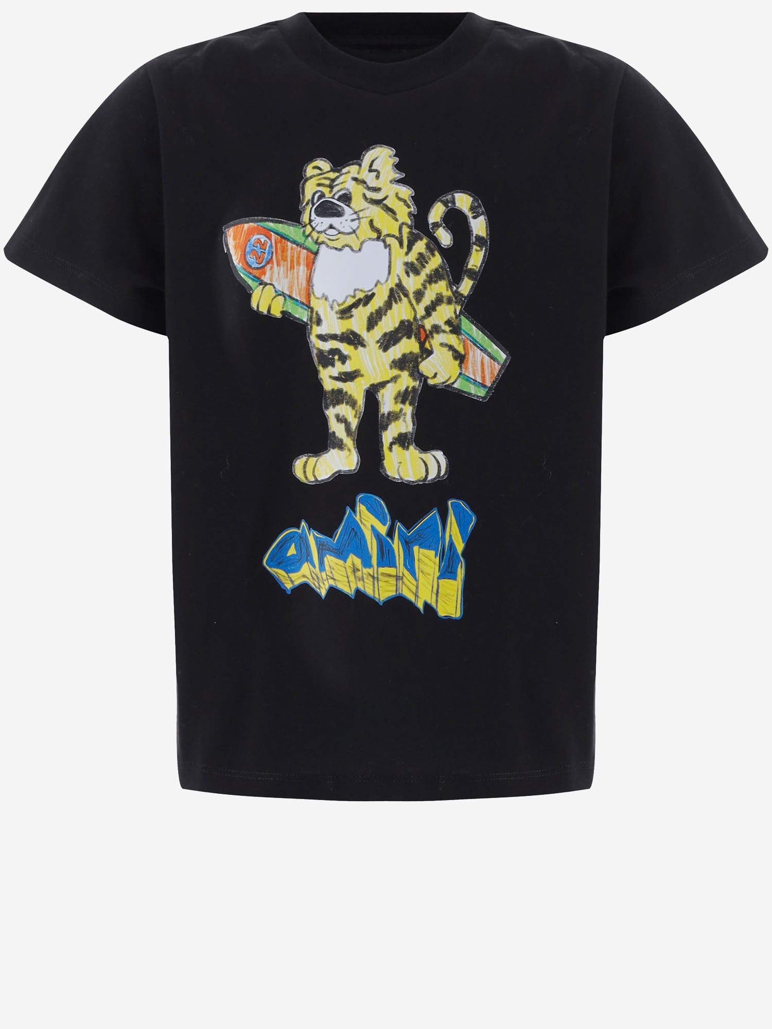 AMIRI KIDS 스트레치 코튼 프린트 티셔츠
