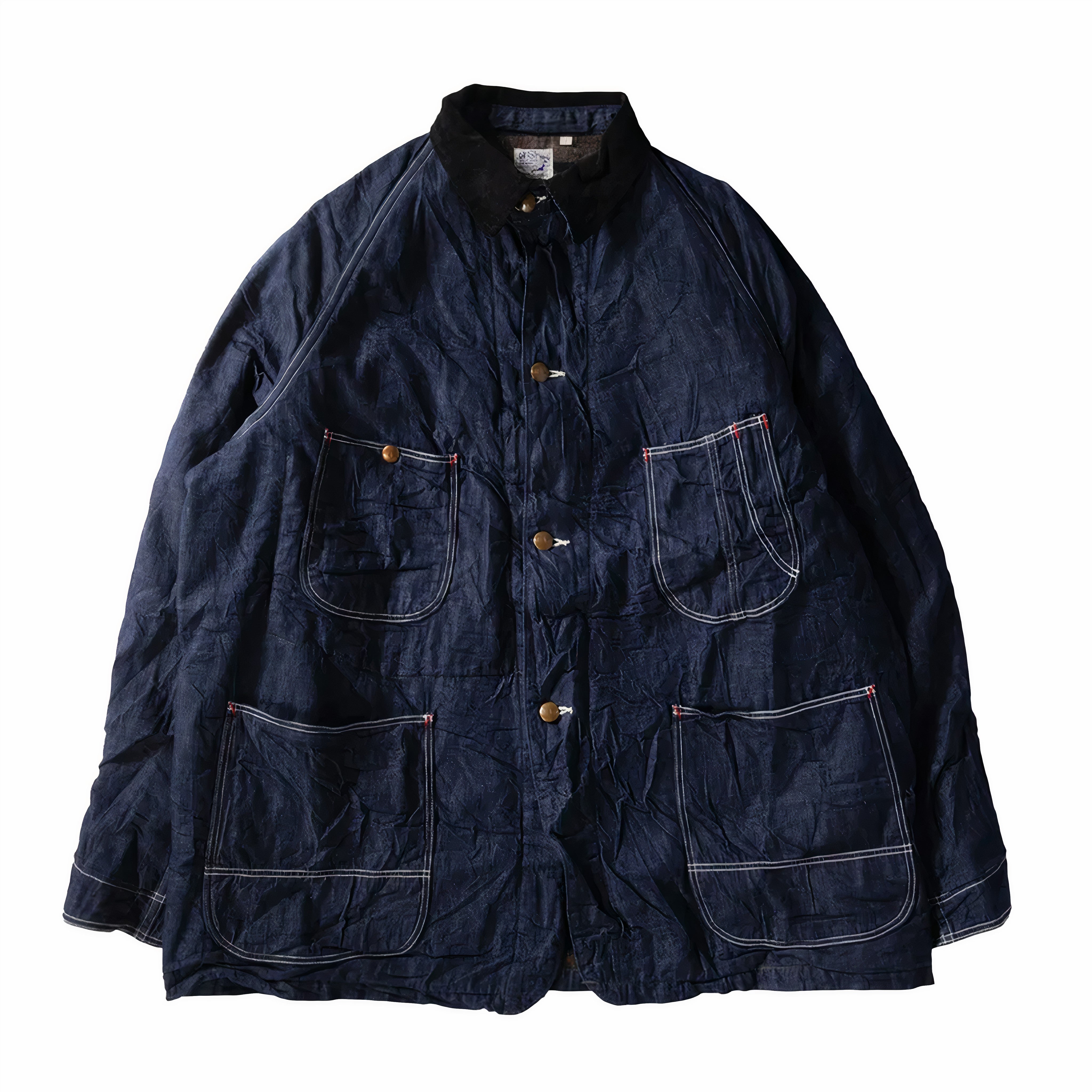 ORSLOW 울 라이너 릴렉스 핏 데님 커버올 원 워시