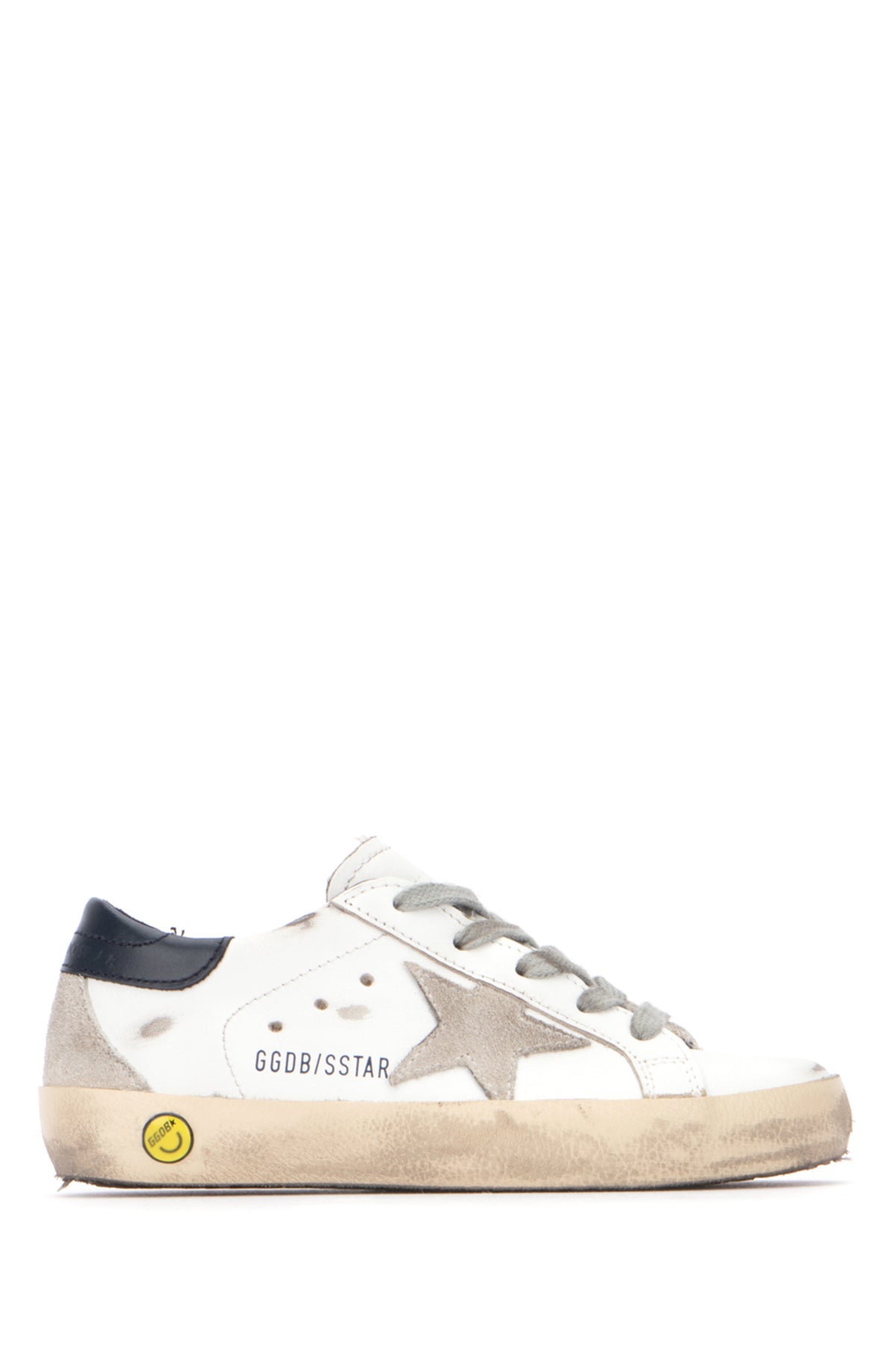 Golden Goose Kids 키즈 슈퍼스타 가죽 스니커즈 스웨이드 스타 디테일