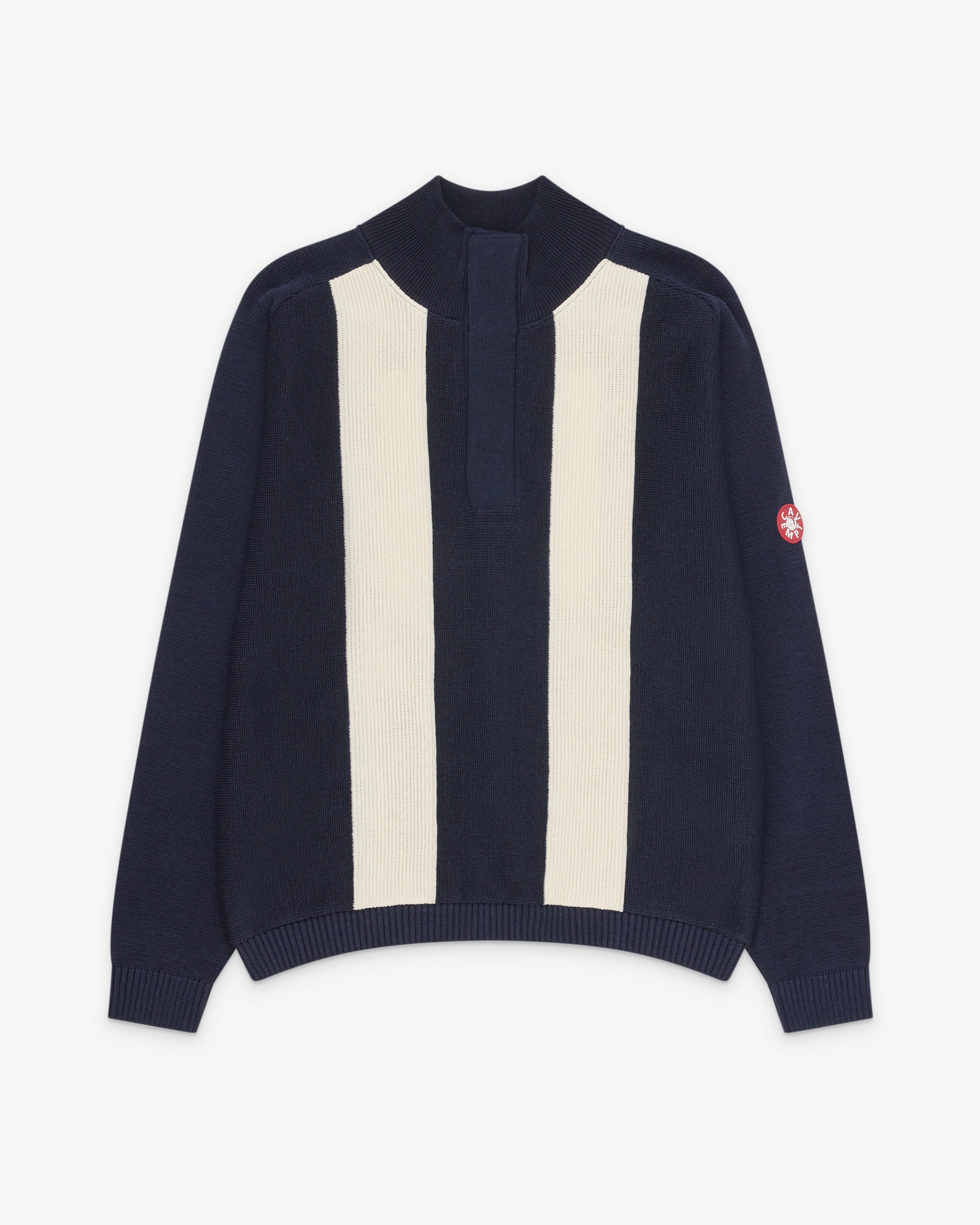 CAV EMPT 남성 하프 버튼 업 니트