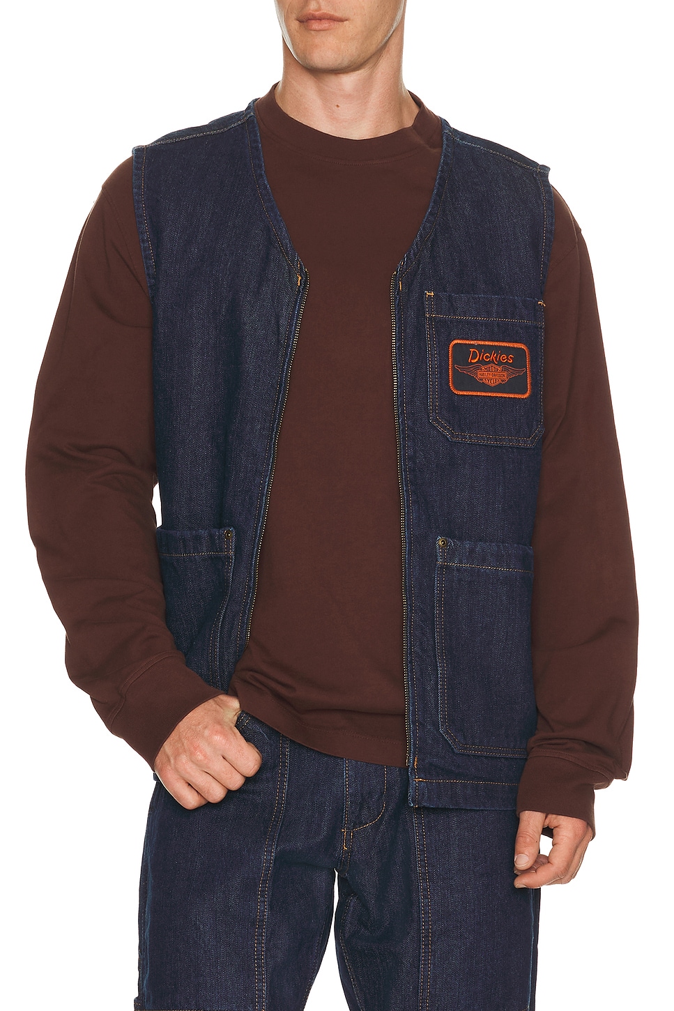 DICKIES 하를리 데이비슨 데님 조끼