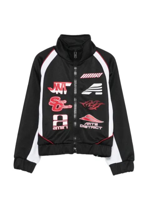 AMIRI KIDS 로고 프린트 패널 자켓