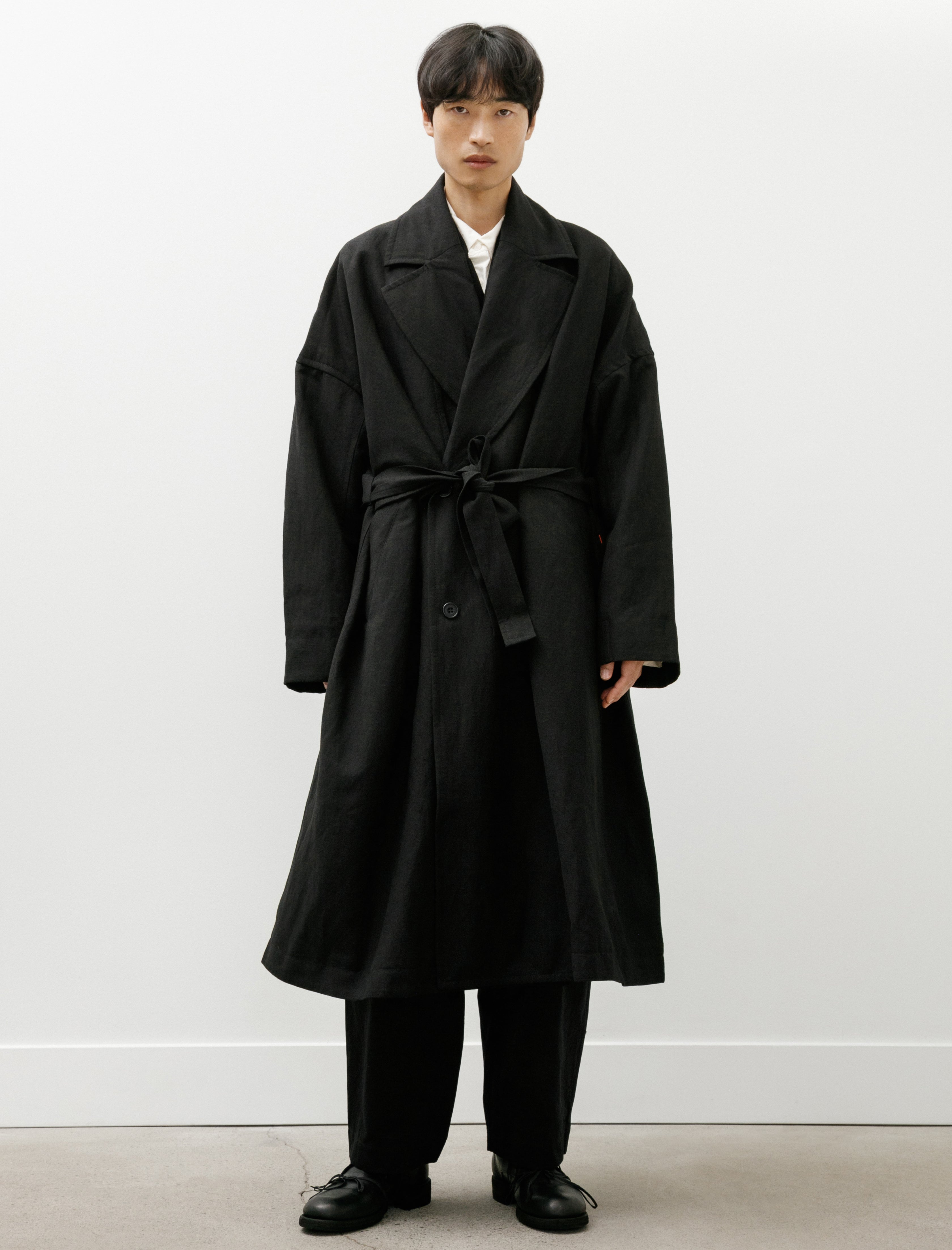 CASEY CASEY 문 코트 린넨 울
