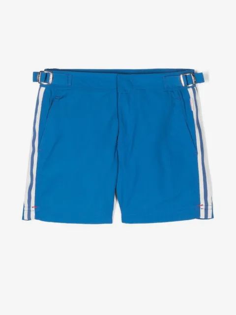 Orlebar Brown Kids 사이드 스트라이프 수영 반바지