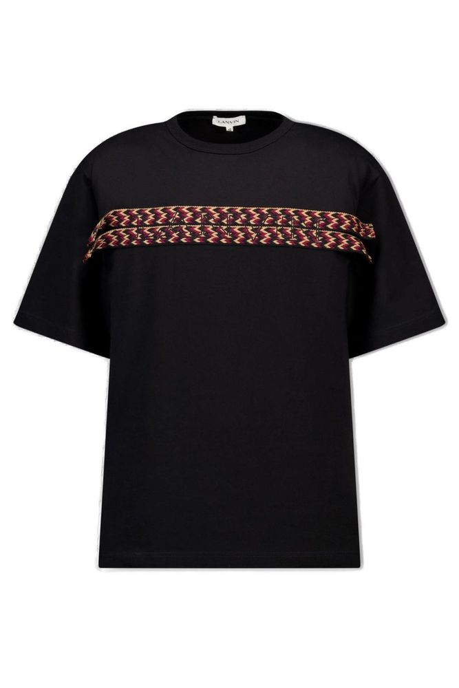 Lanvin Kids 체브론 테이프 크루넥 티셔츠