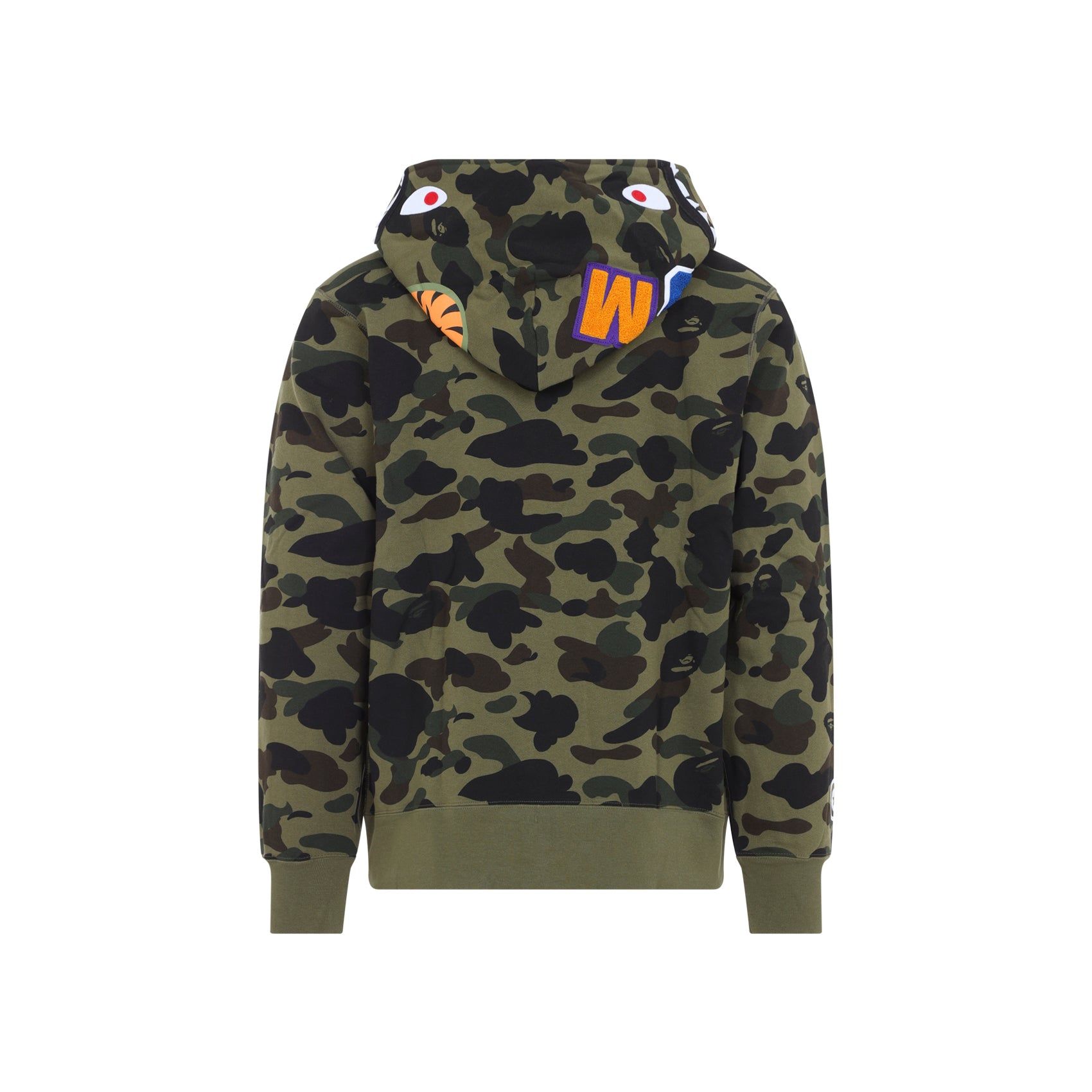 Bape 1st 카모 상어 풀 집업 후드