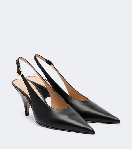 GIANVITO ROSSI 소피아 레더 슬링백 펌프스