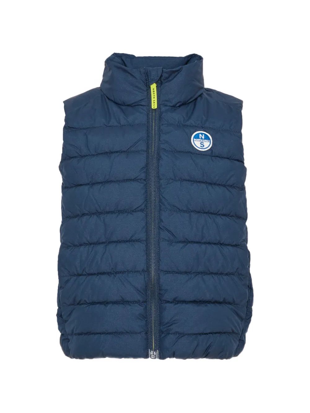North Sails Kids 퀼팅 로고 패치 집업 조끼