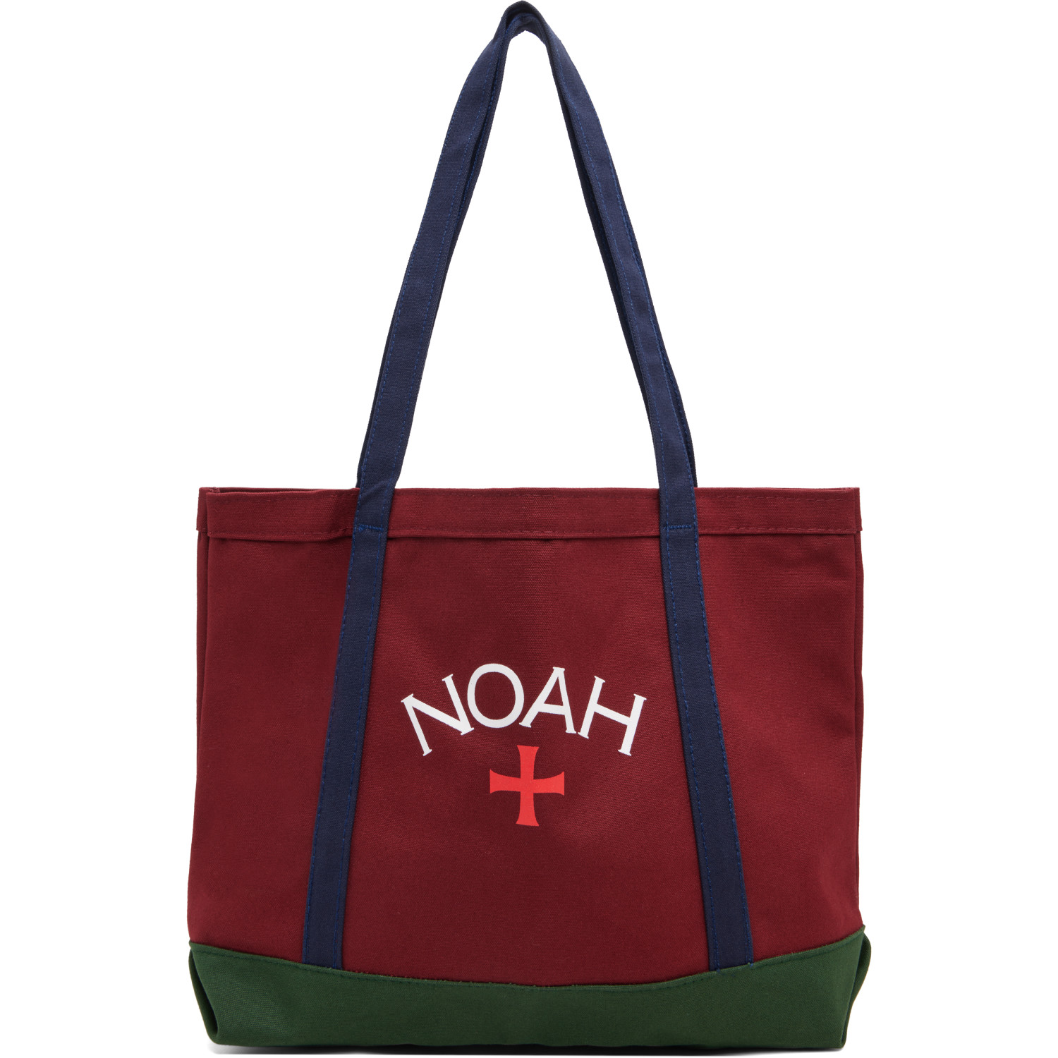 Noah 레드 트리컬러 로고 토트