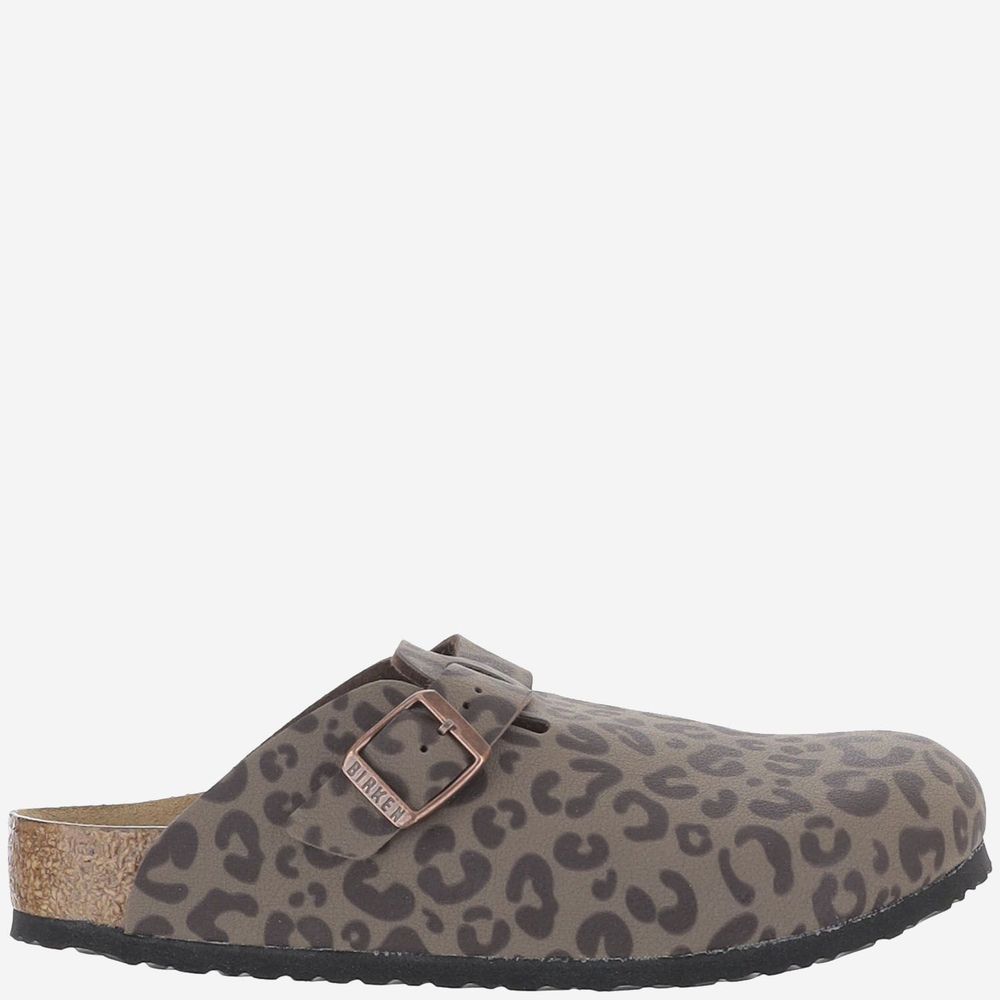 Birkenstock Kids 애니멀 프린트 버클 클로그