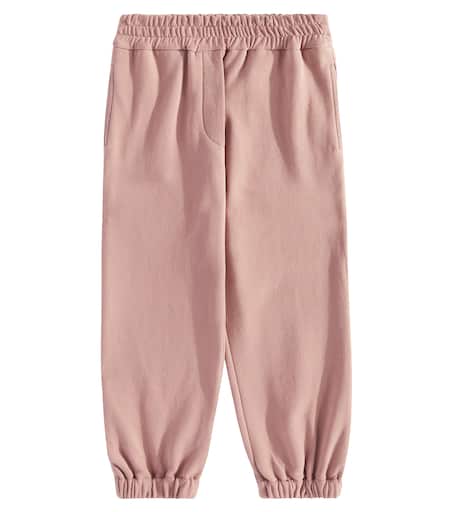 Brunello Cucinelli Kids 코튼 스웨트팬츠
