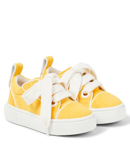 Christian Louboutin Kids 토이 레더 트리밍 테리 스니커즈