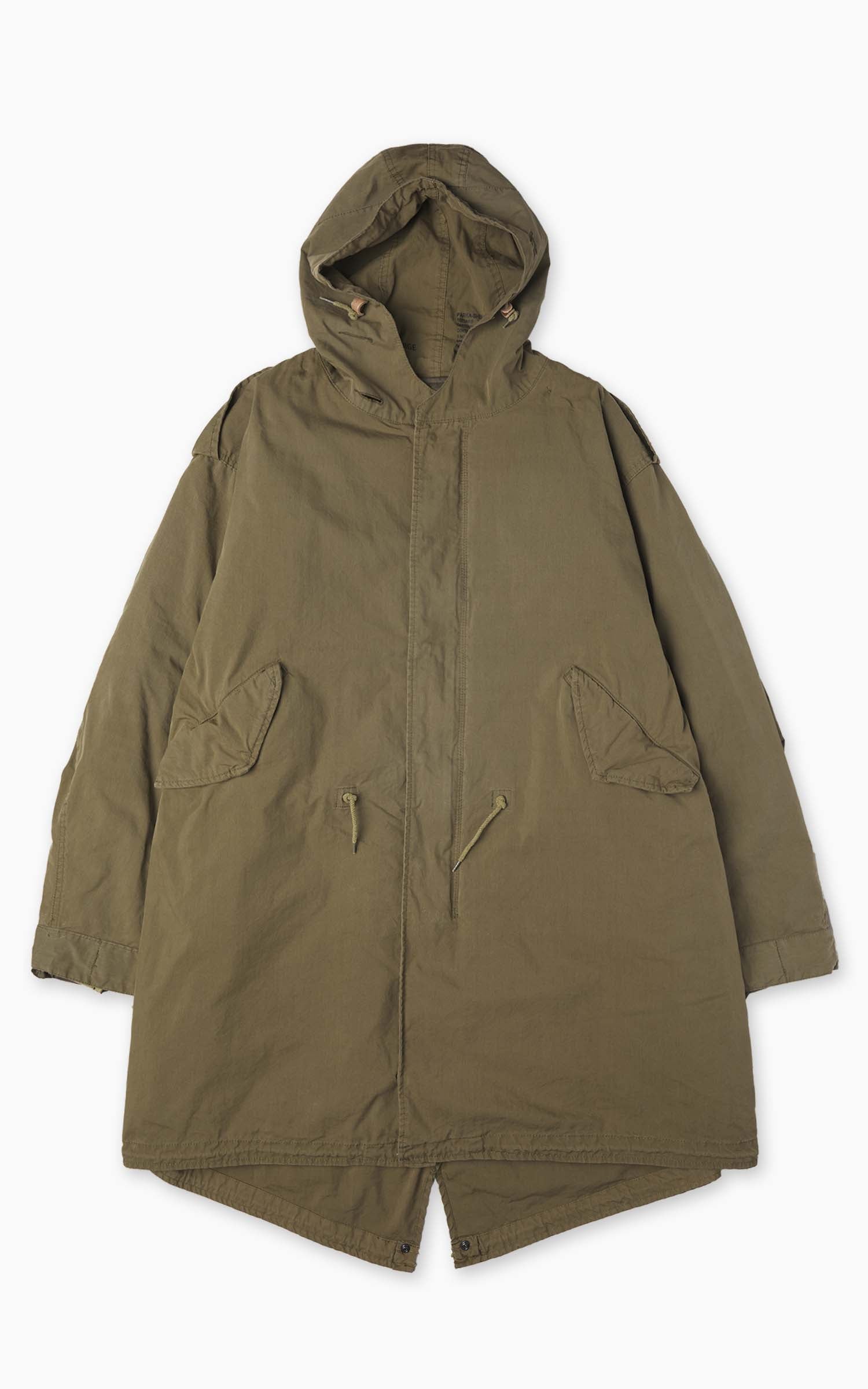 Military Surplus M51 피쉬테일 파카 O블리치드 올리브 140FAHRENHEIT