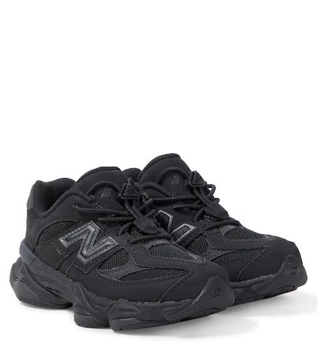 New Balance Kids 9060 가죽 스니커즈