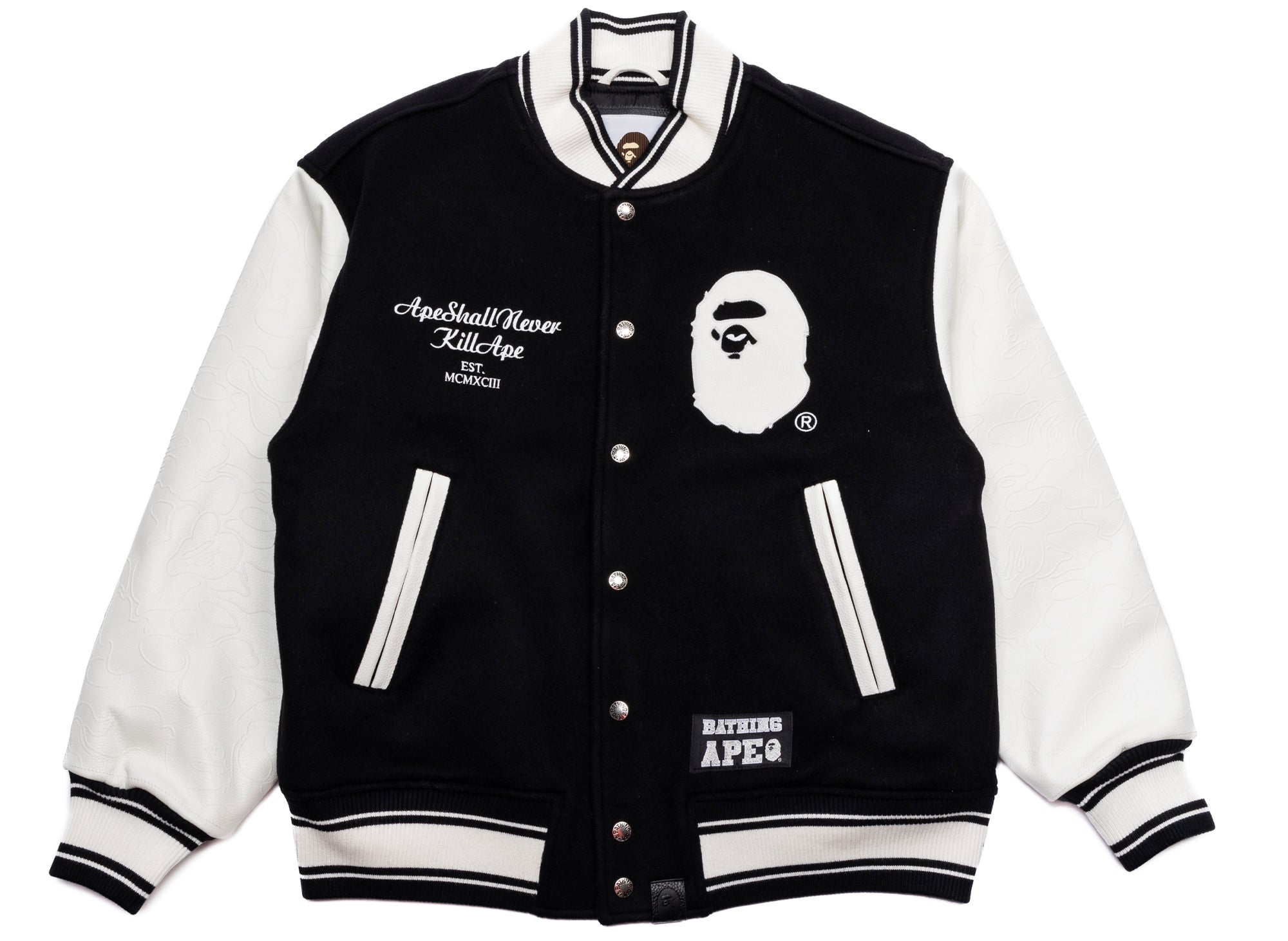 Bape 바시티 재킷 블랙