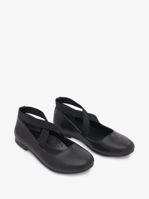 La Perla Kids 크로스 스트랩 발레 플랫