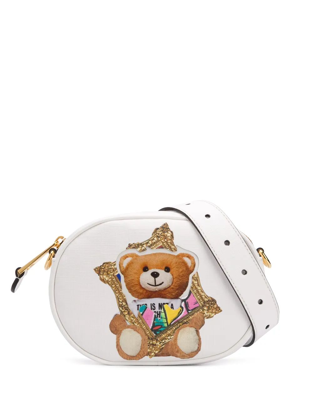 Moschino 프레임 테디 프린트 벨트백