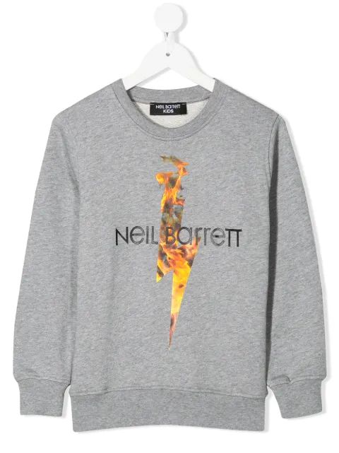 Neil Barrett Kids 플라밍 볼트 스웻셔츠