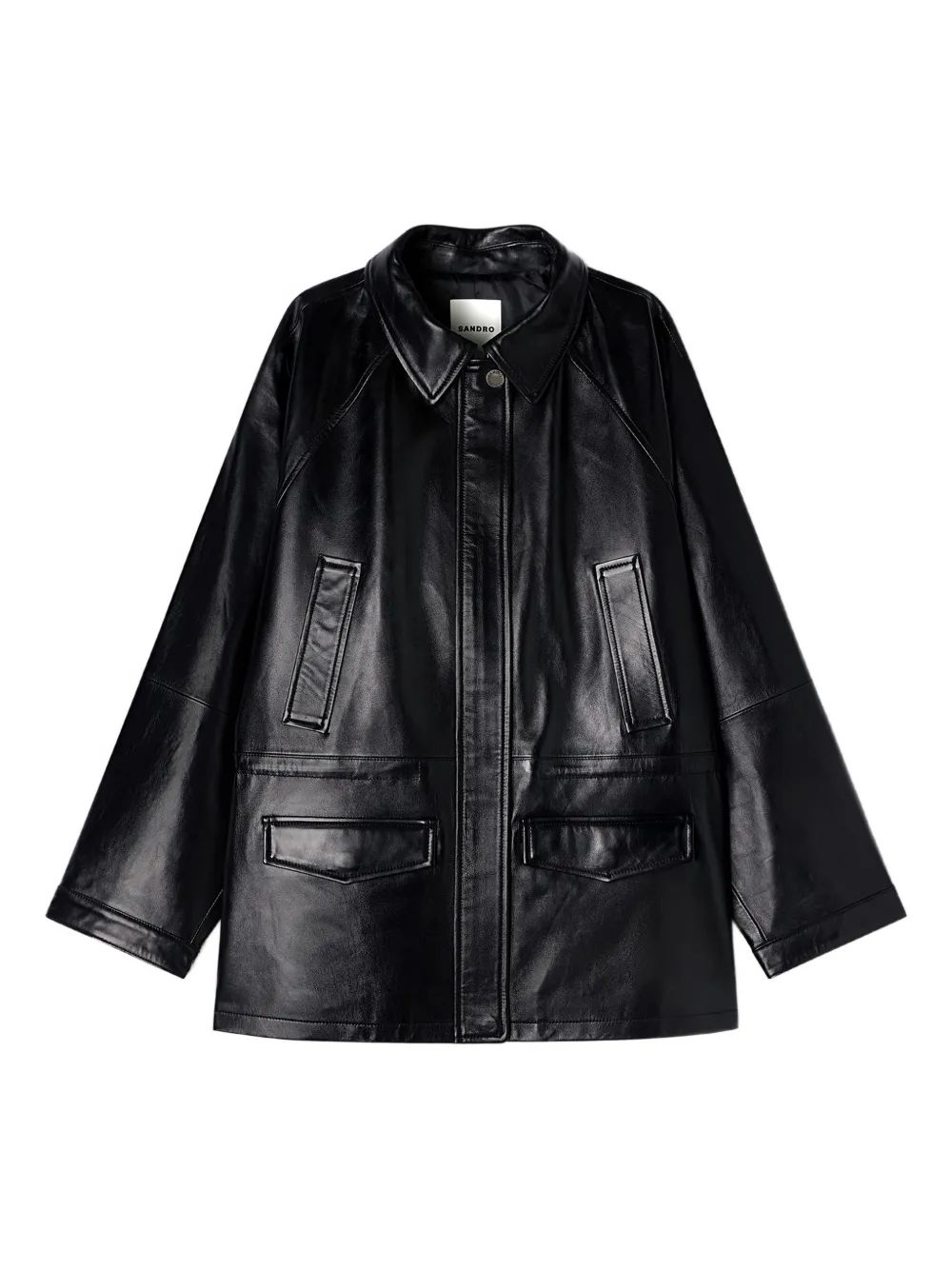 Leather Jacket SFPBL01286 BLACK | 산드로 | FETCHING