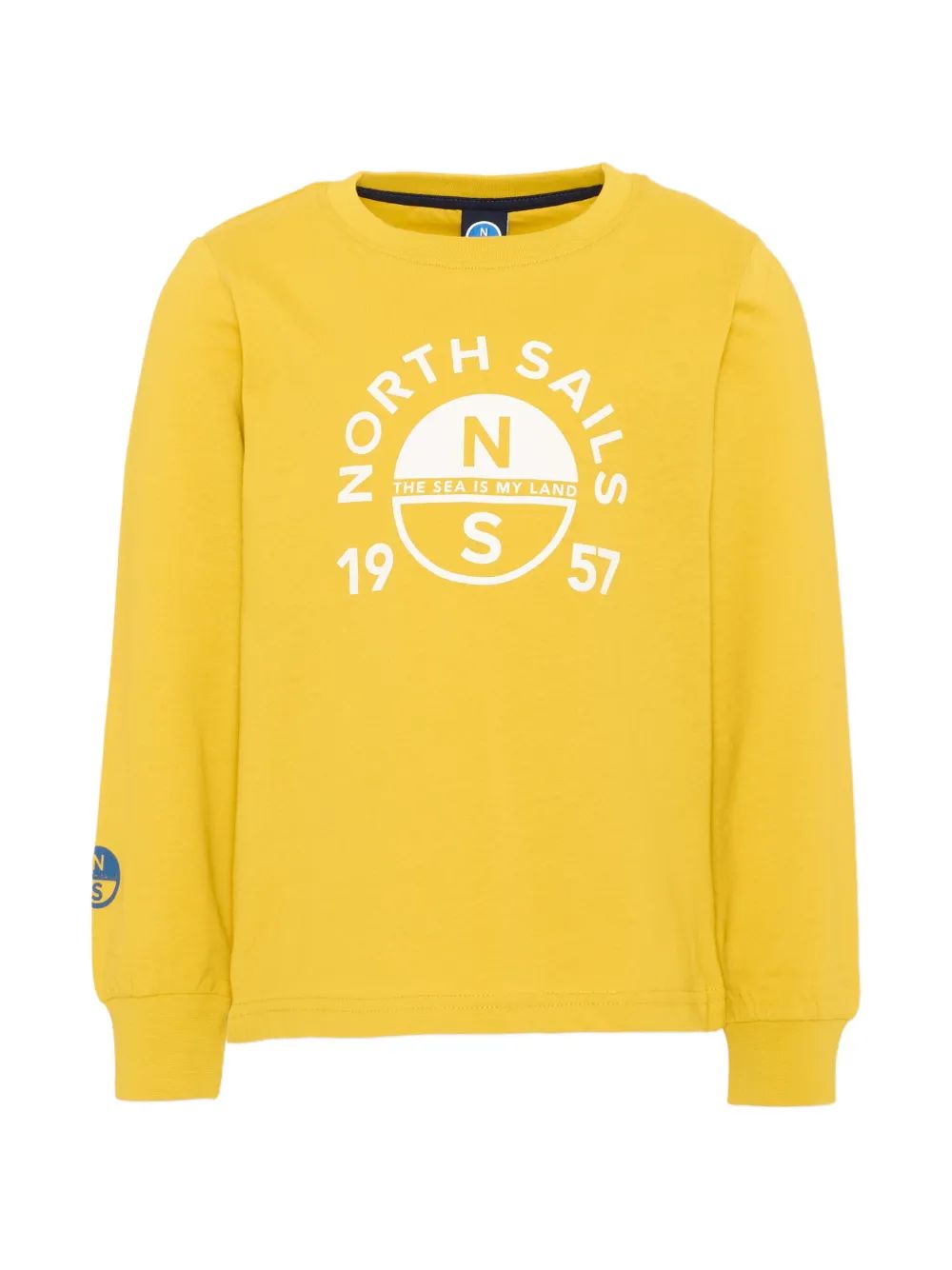 North Sails Kids 로고 프린트 긴팔 티셔츠
