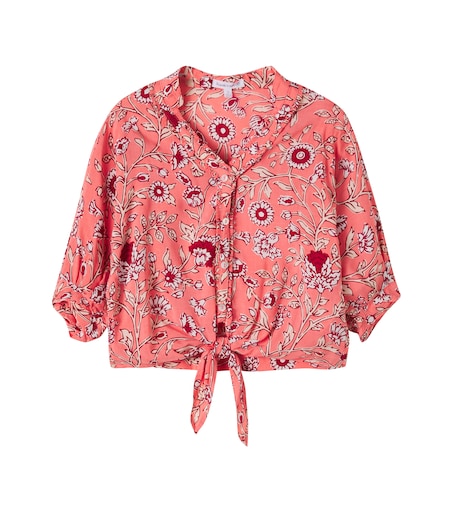 Poupette St Barth Kids 아지아 플로랄 셔츠