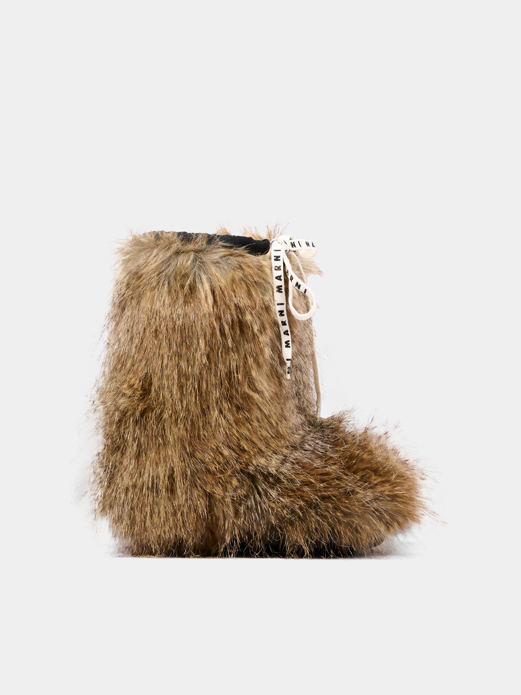 Marni Kids 로고 브라운 부츠