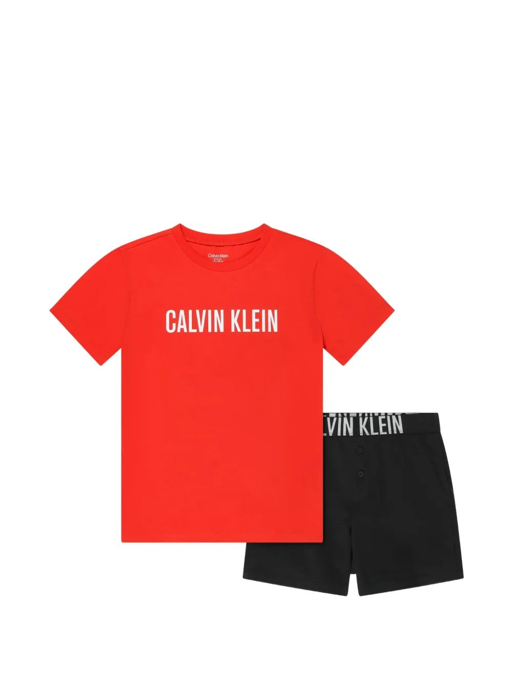 Calvin Klein Kids 로고 프린트 티셔츠와 반바지 세트