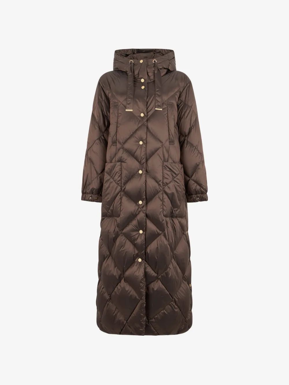 MAXMARA 롱 퍼퍼 퀼팅 방수 원단 자켓