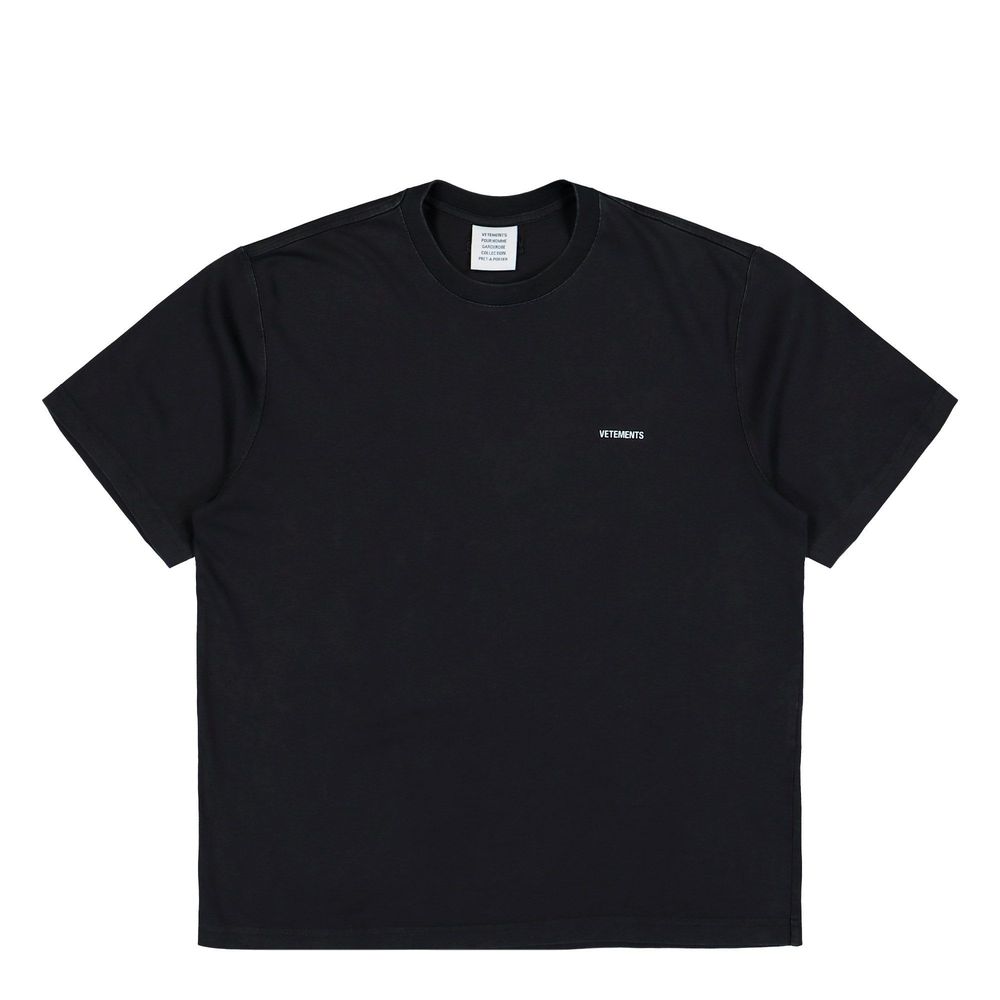 VETEMENTS 로고 디테일 크루넥 티셔츠