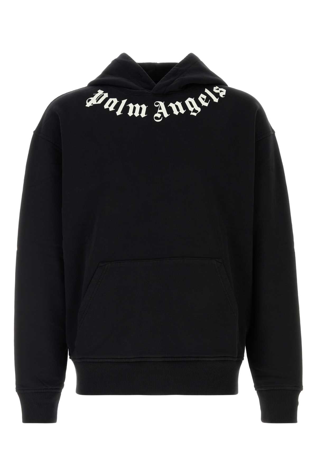 PALM ANGELS 블랙 면 맨투맨