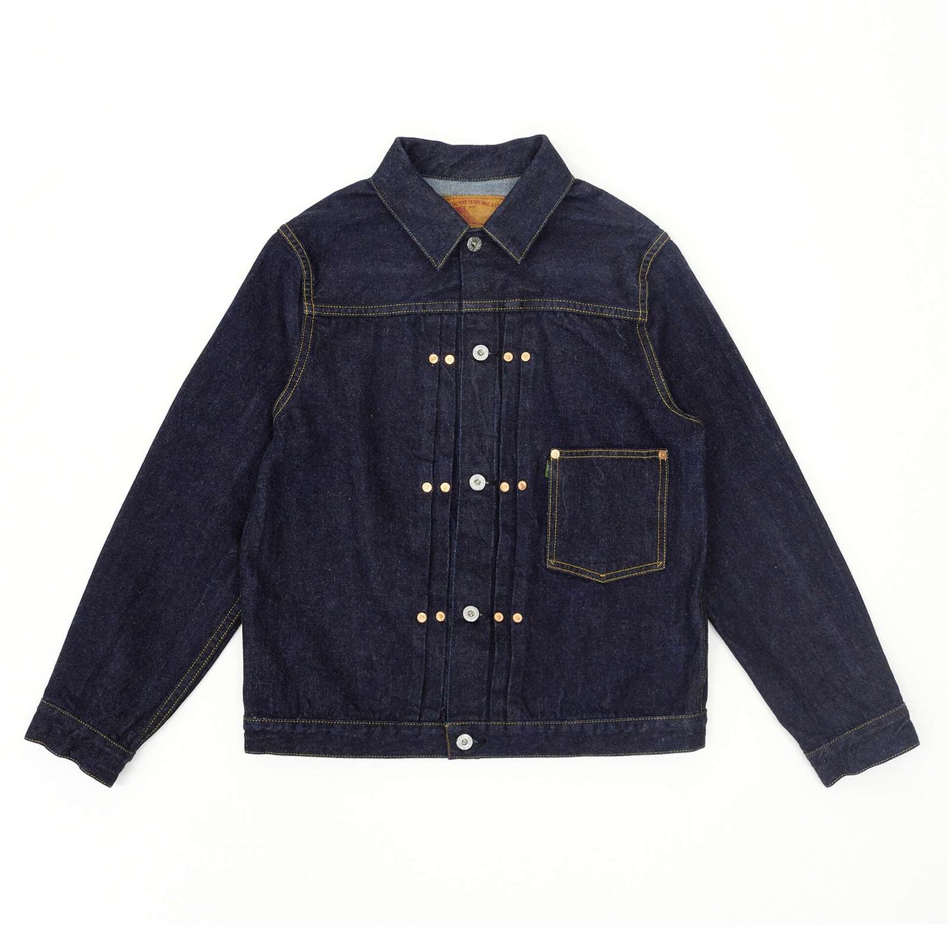 FOB FACTORY F2432 14.75OZ 셀비지 가라지 데님 자켓