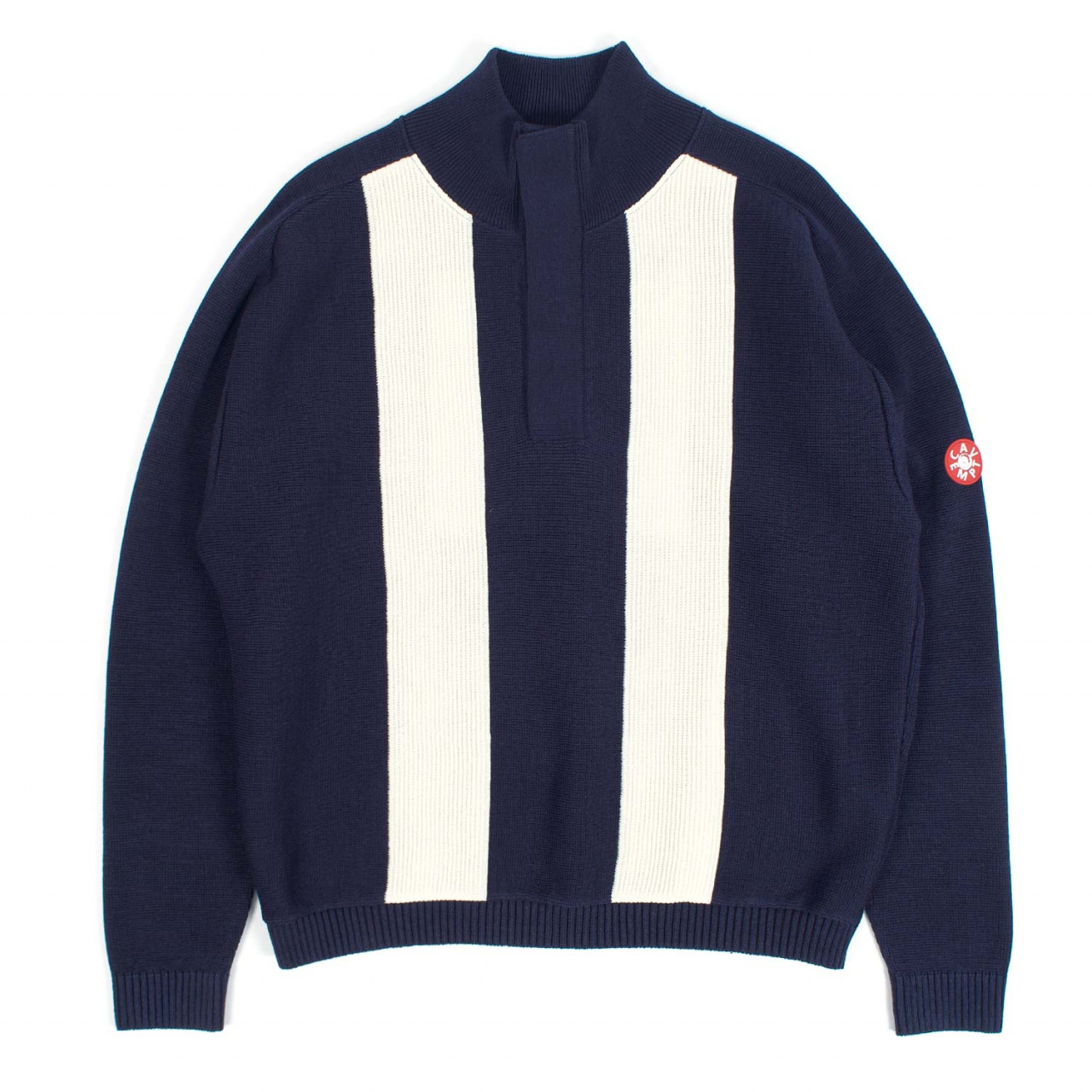 CAV EMPT 하프 버튼 업 니트 스웨터