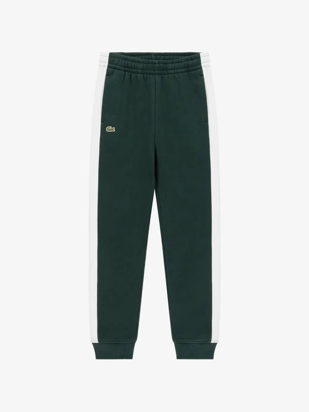 Lacoste Kids 로고 패치 사이드 스트라이프 트랙 팬츠