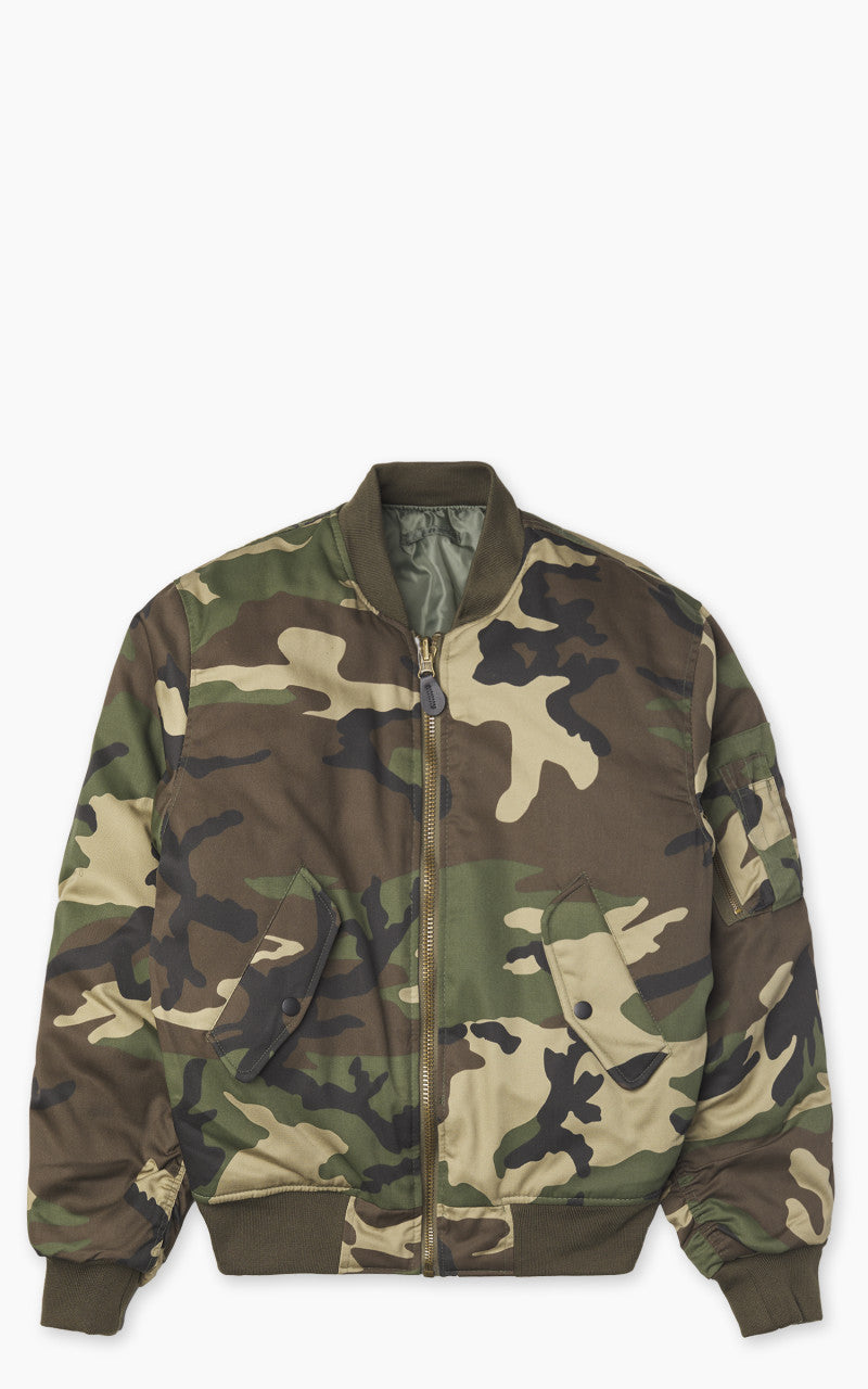 Military Surplus MA1 US 비행 자켓 우드랜드 카모