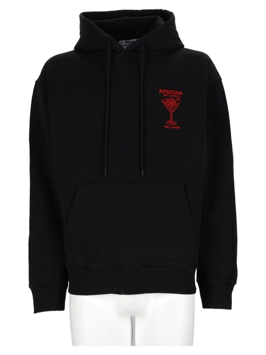 MSGM 그래픽 프린트 후드티