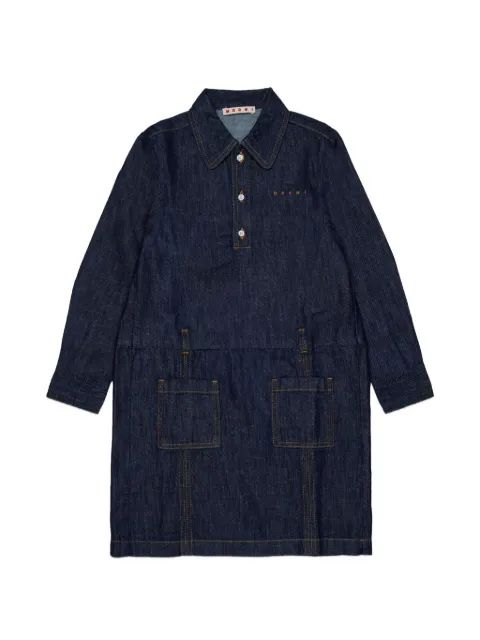 Marni Kids 포켓 장식 자수 원피스
