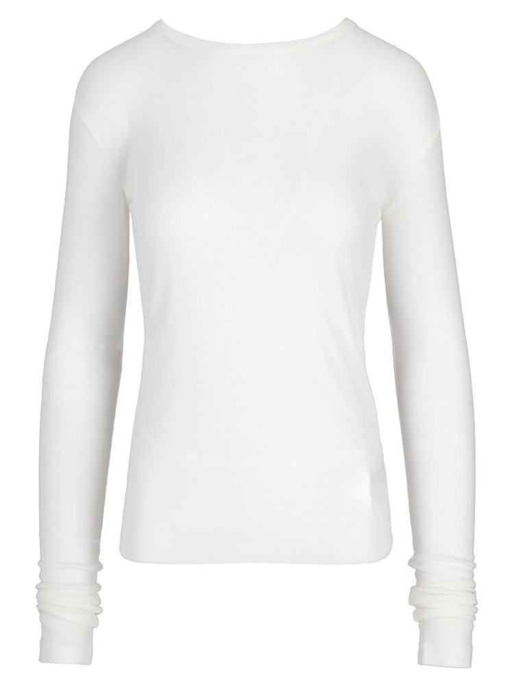 Ann Demeulemeester 롱 슬리브 크루넥 티셔츠