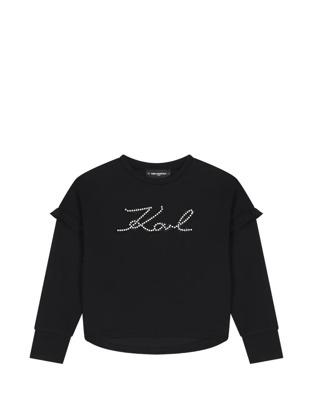 Karl Lagerfeld Kids 미니 미 러플 카를 맨투맨