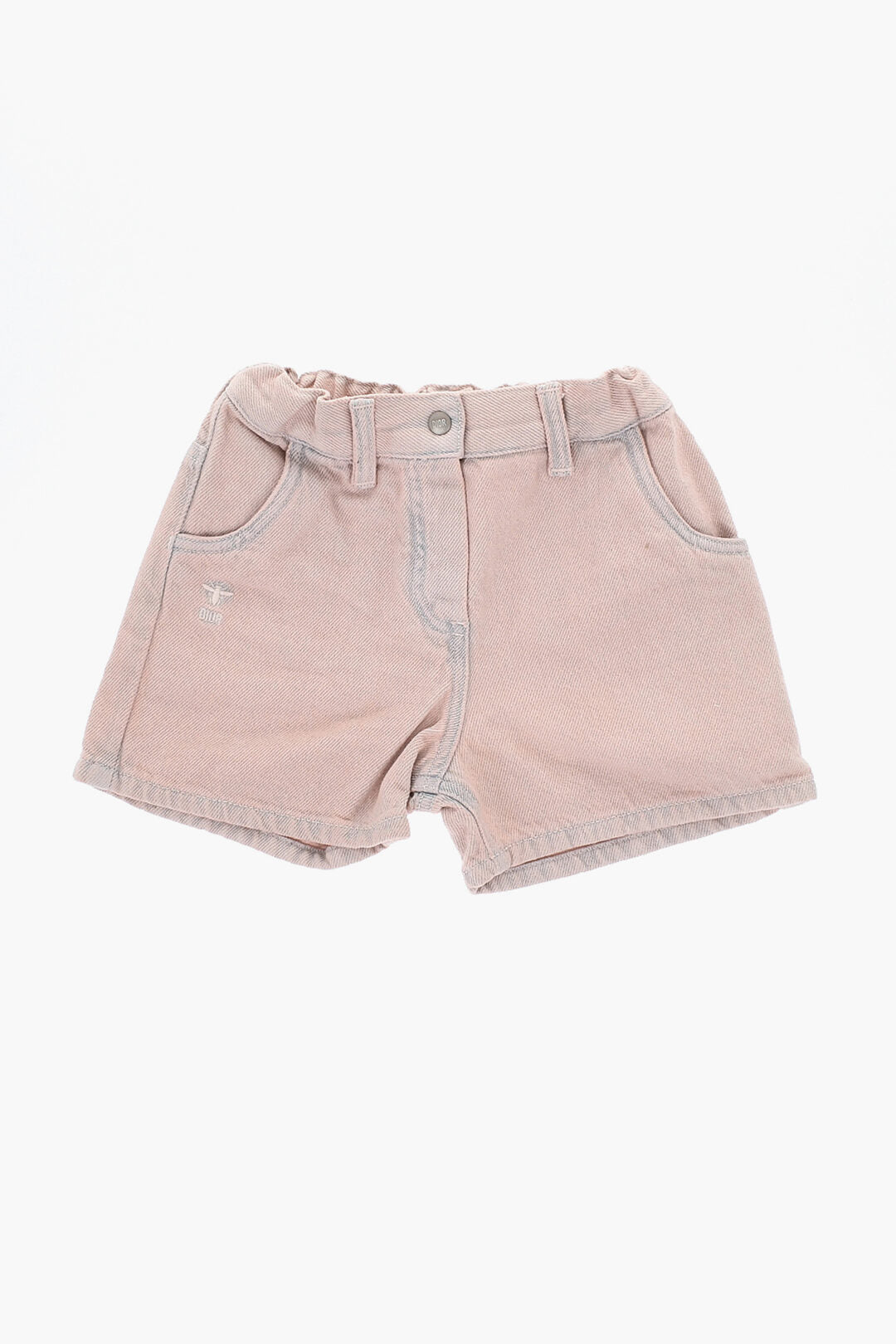 DIOR KIDS 면 사이드 로고 자수 쇼츠